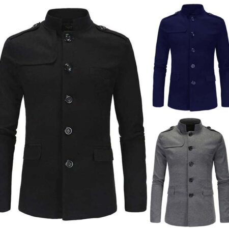 Collar Style Casual Winter Fleece Coat. MWJ-407