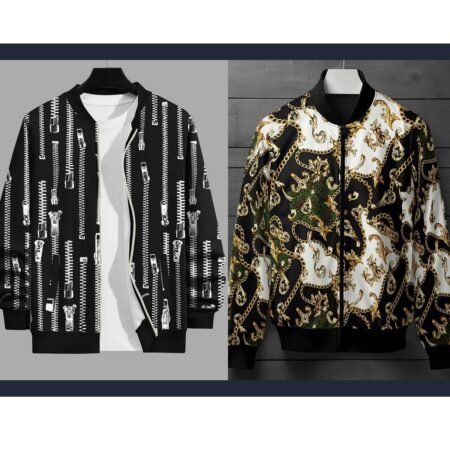 Bundle Of 2 3D Printed Winter Zipper Jacket. MWJ-405+406